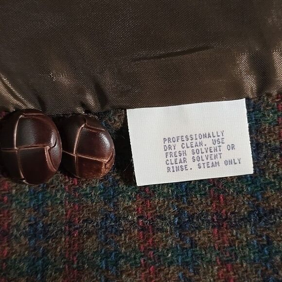 VTG Eddie Bauer Tweed Blazer SzM Wool Dark Academia Career Corp Preppy Gothic - Picture 8 of 13